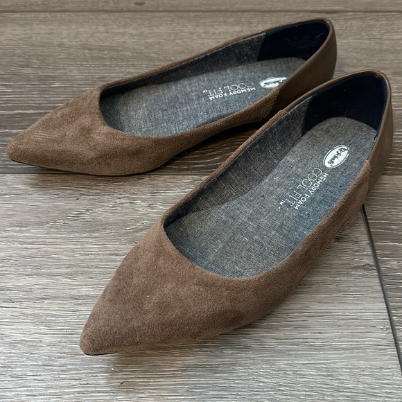 Dr Scholls pointed toe faux leather flats - Picture 2 of 5